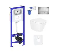 Комплект инсталляции и унитаза 7 в 1 Lavinia Boho Relfix Biore Compacto Rimless 87040086 