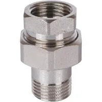 STOUT  SFT-0045-000012 Разъемное соединение американка ВН, никелированное, уплотнение под гайкой по плоскости,