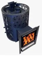 Печь-Камин Народная 26 (Aisi430) Закрытая Каменка (сетка трансформер)