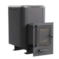 Печь банная чугунная "СИБИРЬ-18" с универсальной чугунной топочной дверкой (Конвекционная)