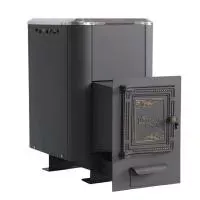 Печь банная чугунная "СИБИРЬ-18" с универсальной чугунной топочной дверкой (Конвекционная)