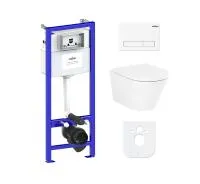 Комплект инсталляции и унитаза 6 в 1 Lavinia Boho Relfix Biore Rimless 77040097